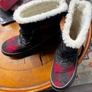 Sorel Plaid Winter Boots